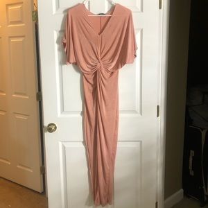 Classy Dusty Pink Maxi Dress